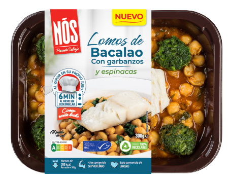 Atlantic Cod Loins with Chickpeas & Spinach