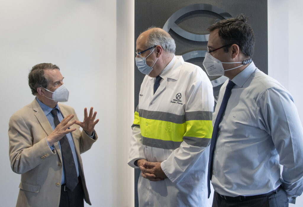 Visite du maire de Vigo, Abel Caballero, à notre nouvelle usine située à Bouzas.