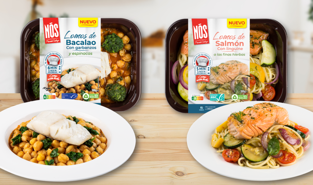 ¡Incorporamos dos nuevas recetas con salmón y bacalao a nuestra gama de la marca NÓS, Directo al Plato!