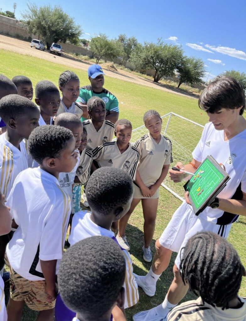 Support for the social action of the Real Madrid Foundation in Namibia.